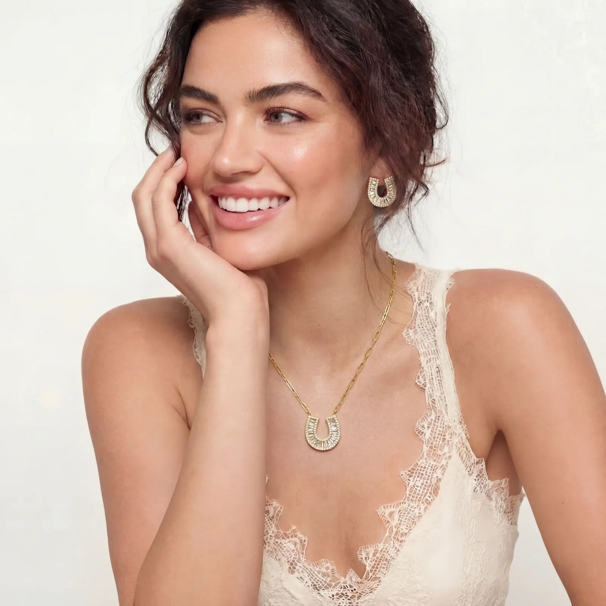 Lucky Horseshoe CZ Set - The GlamBox Jewels Boutique