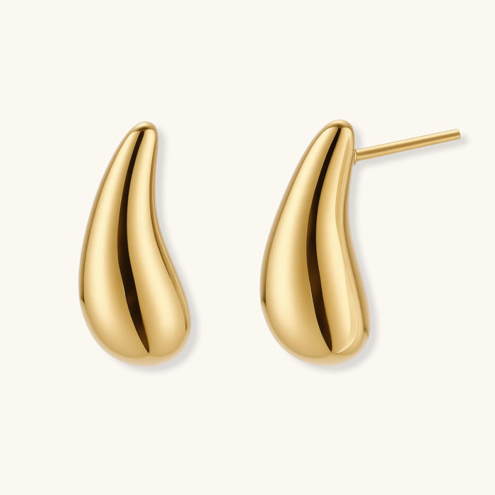 Golden Teardrop Studs - The GlamBox Jewels Boutique