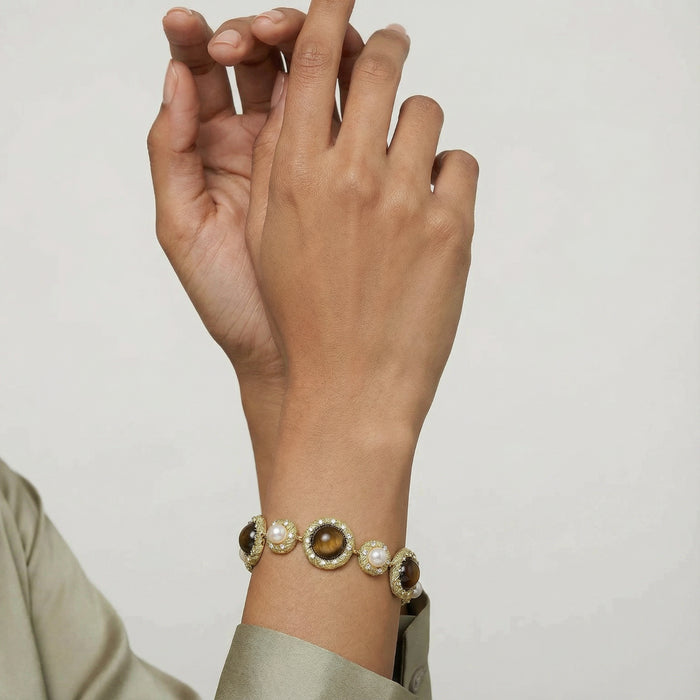 Tiger's Eye Pearl Wisdom Bracelet - The GlamBox Jewels Boutique