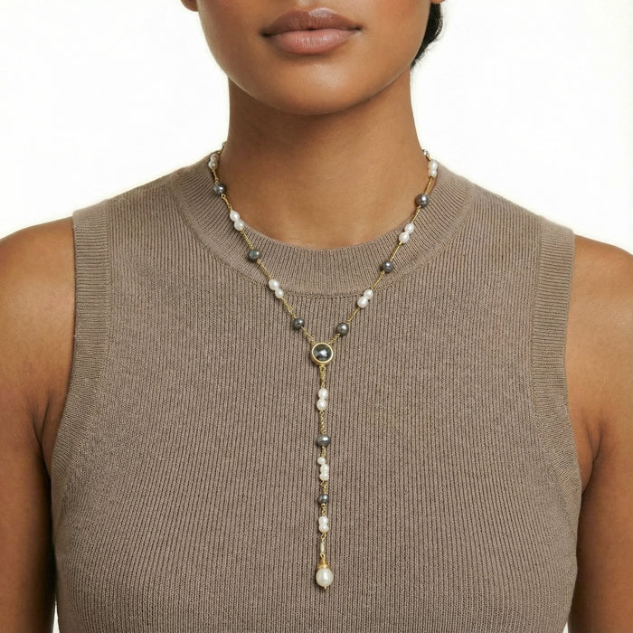 Twilight Pearl Lariat - The GlamBox Jewels Boutique