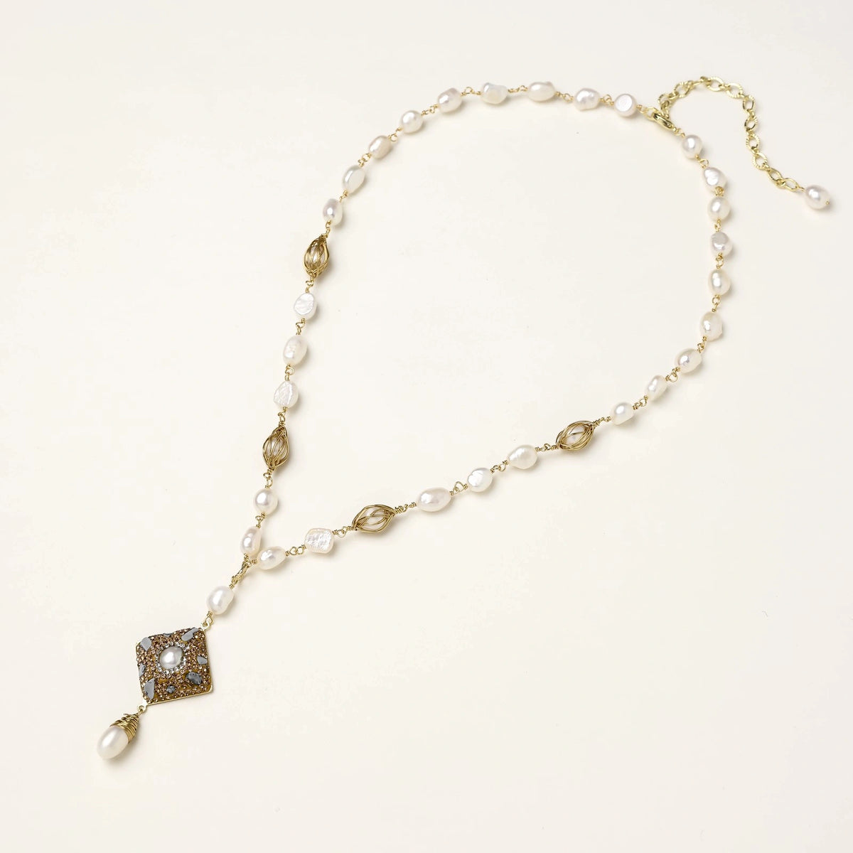 Celestial Pearl Drop Necklace
