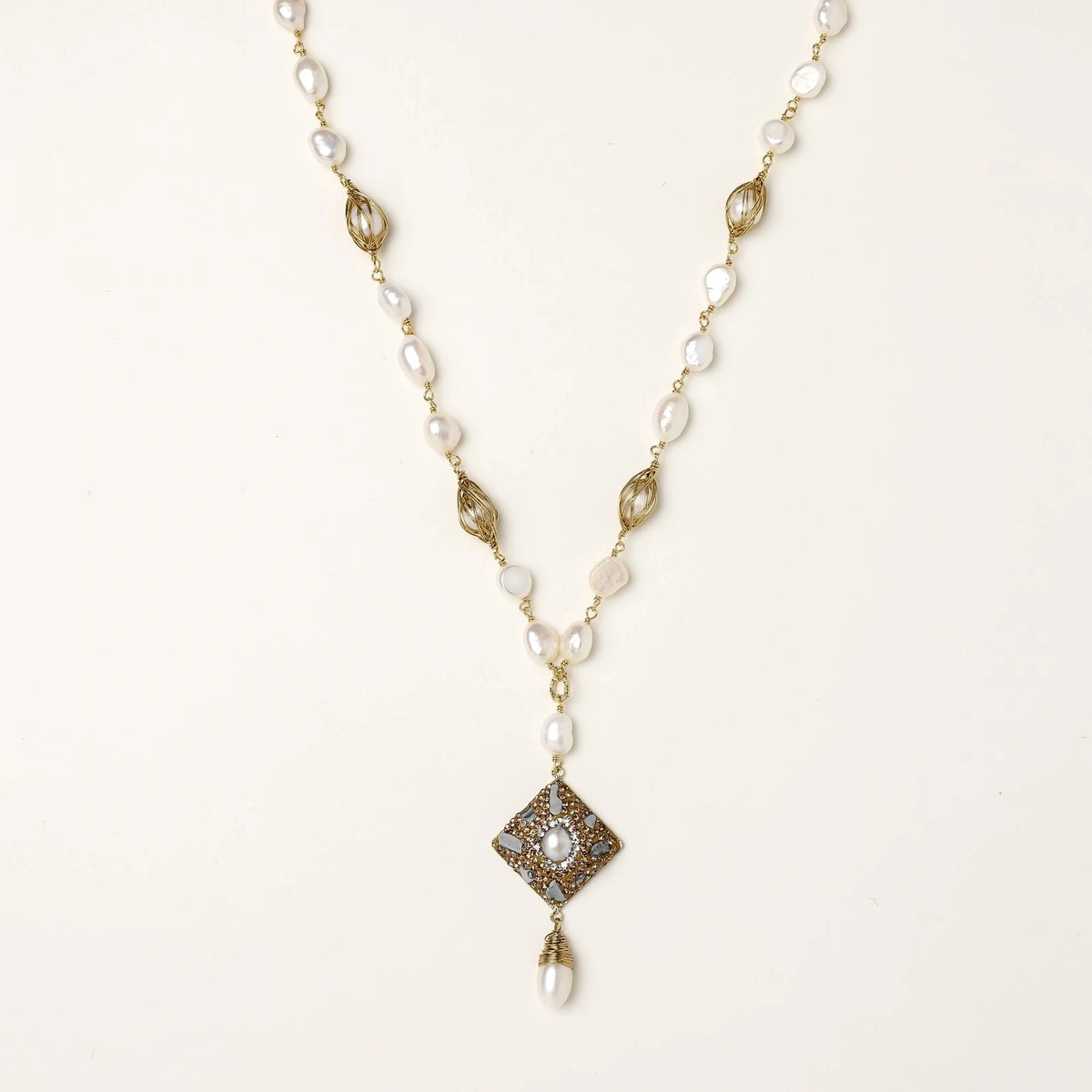 Celestial Pearl Drop Necklace