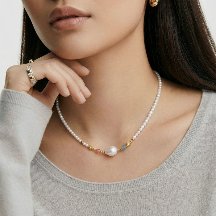 Pearl Garden Beaded Necklace - The GlamBox Jewels Boutique