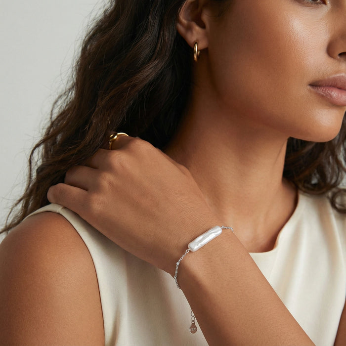 Baroque Pearl Chain Bracelet - The GlamBox Jewels Boutique