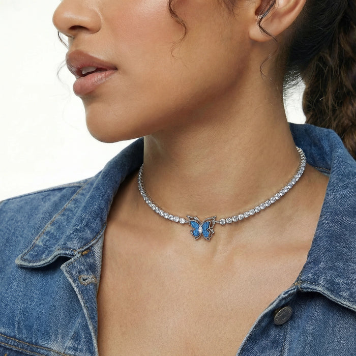Butterfly Dreams Tennis Necklace - The GlamBox Jewels Boutique