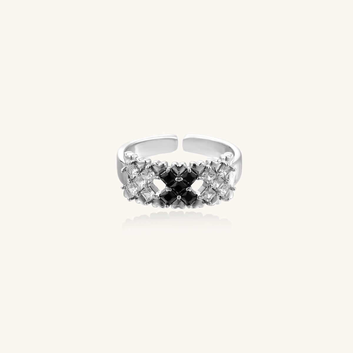 Elegant Pixel Dream Ring from The Glambox Jewels Boutique featuring a sleek, modern design with intricate detailing.