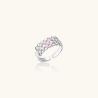 Elegant Pixel Dream Ring by The Glambox Jewels Boutique featuring a sleek design with sparkling gemstones and modern style.