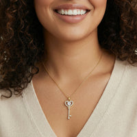 Secret Heart Key Necklace - The GlamBox Jewels Boutique