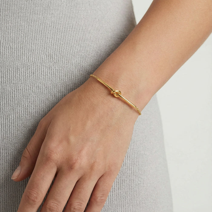 Twisted Knot Bar Bracelet - The GlamBox Jewels Boutique