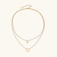 Sunshine Smiley layered necklace by The Glambox Jewels Boutique featuring cheerful smiley pendant and delicate chain layers.