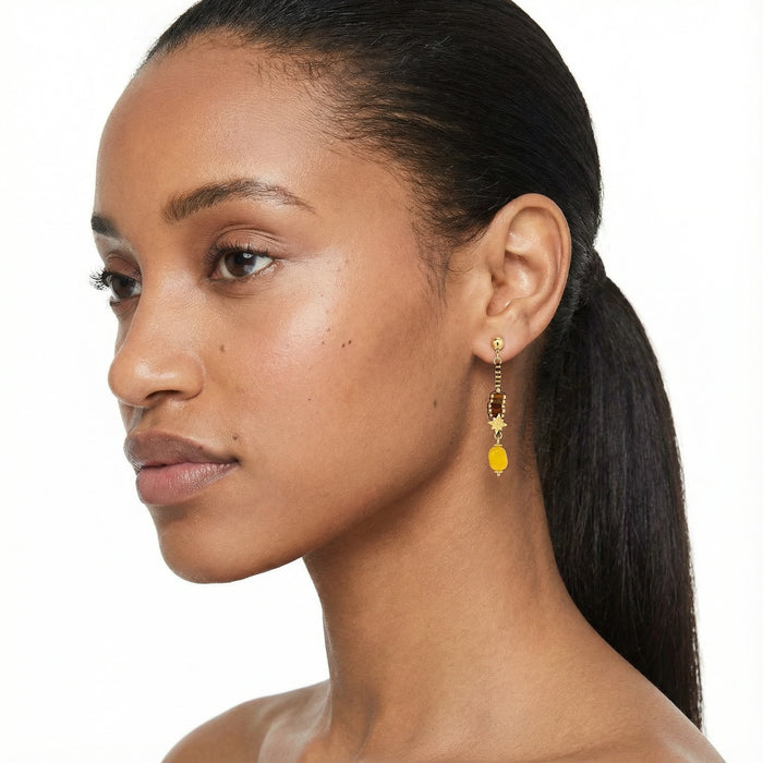 Celestial Amber Drop Earrings - The GlamBox Jewels Boutique