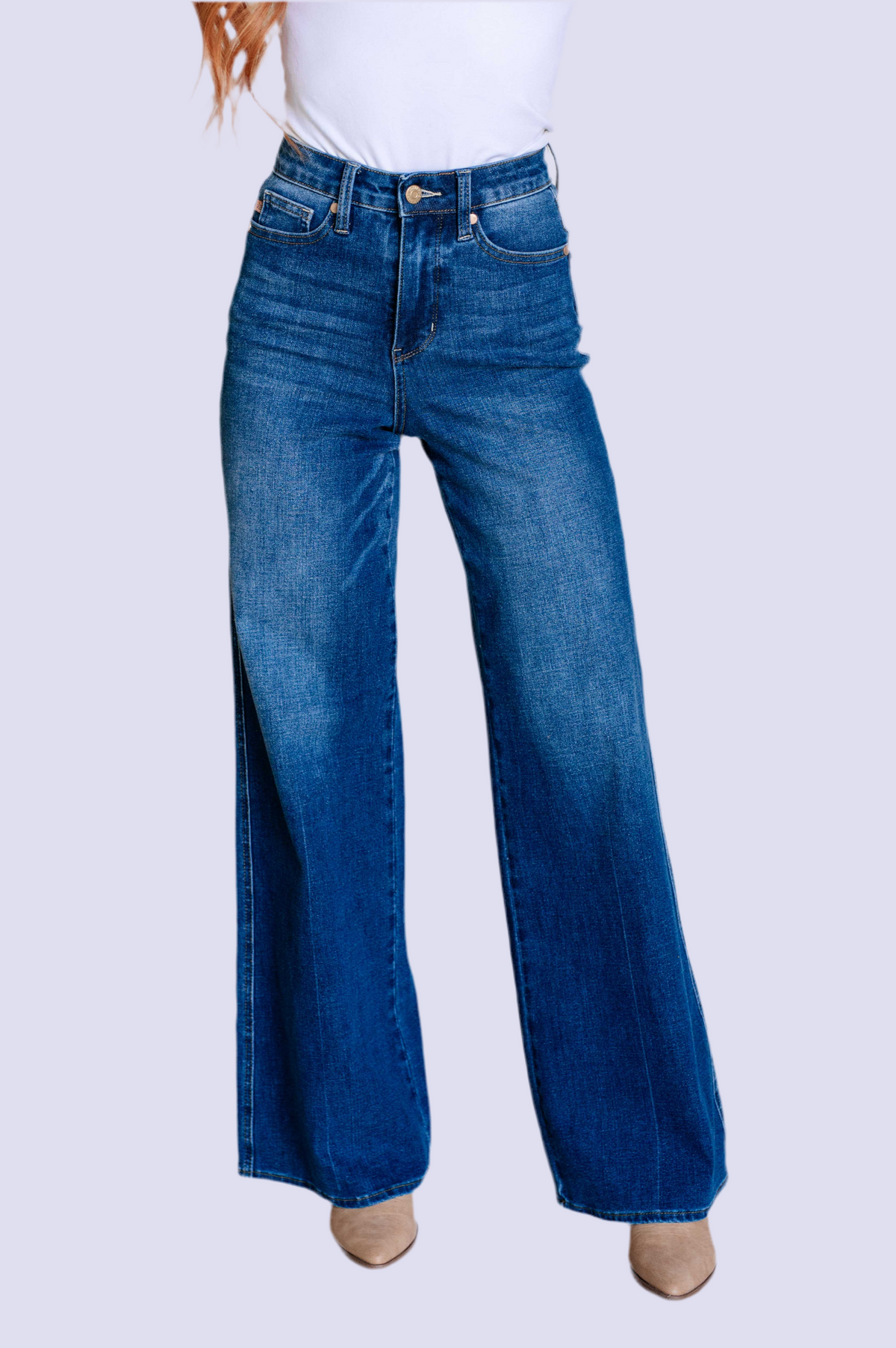 Eliza High Rise Control Top Retro Wide Leg Jeans