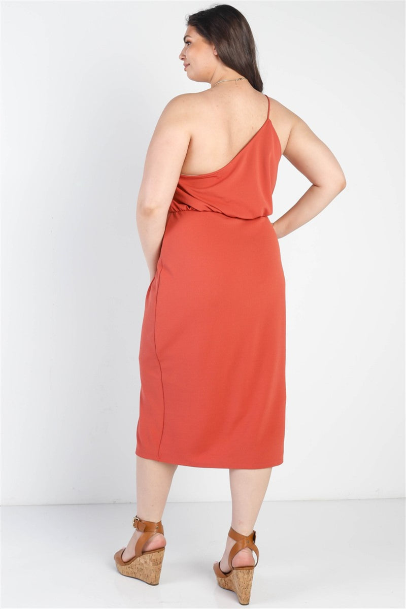 Gilli Slit One Shoulder Sleeveless Dress