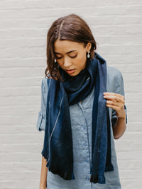 Brushed Alpaca Striped Scarf