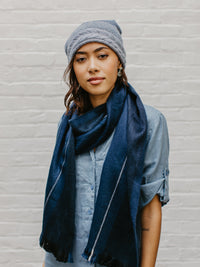 Brushed Alpaca Striped Scarf