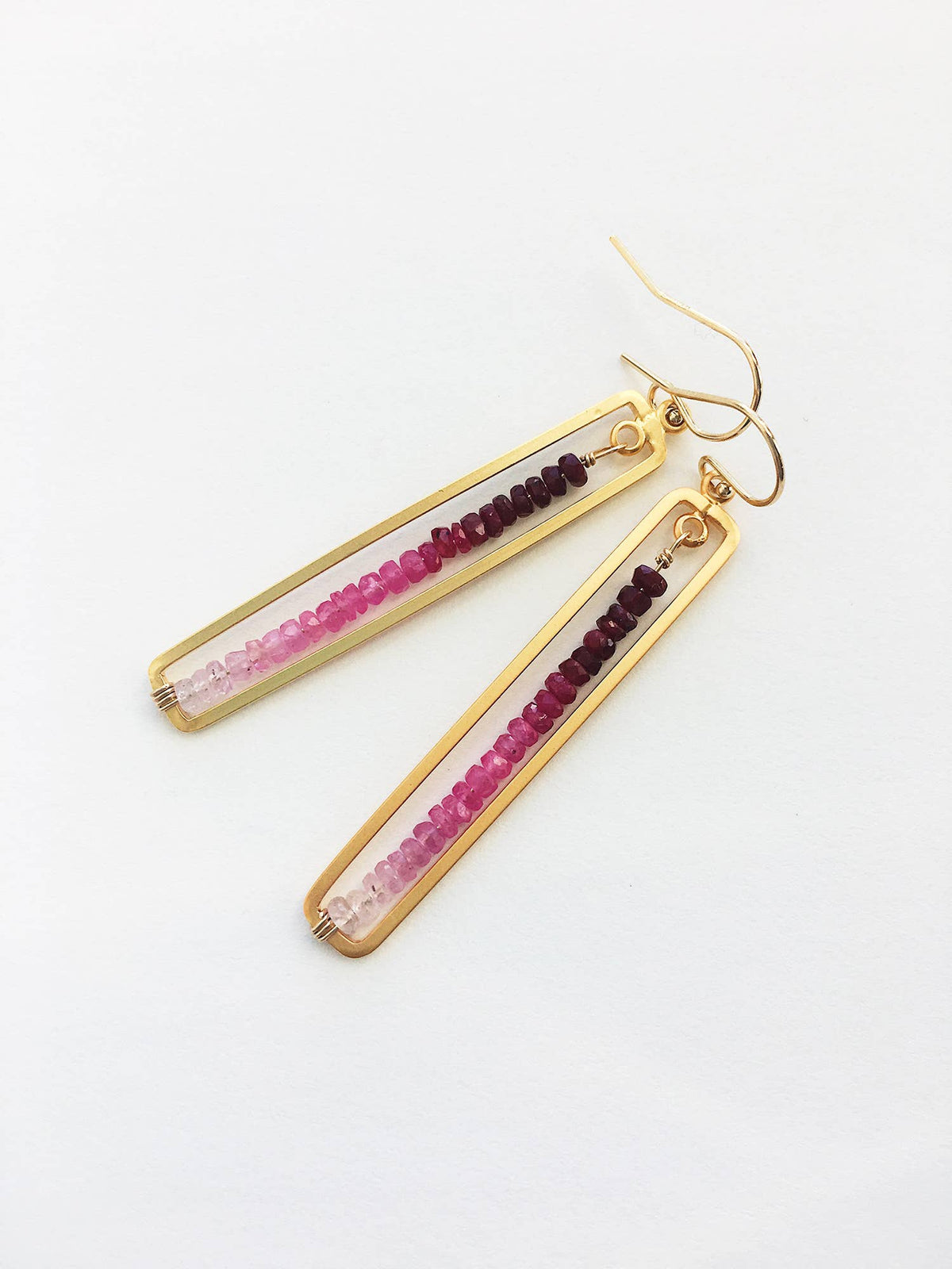 Ruby Bar Earrings
