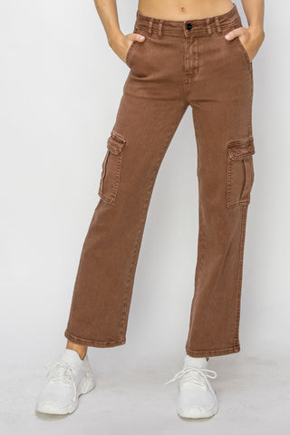 Risen High Rise Cargo Jeans