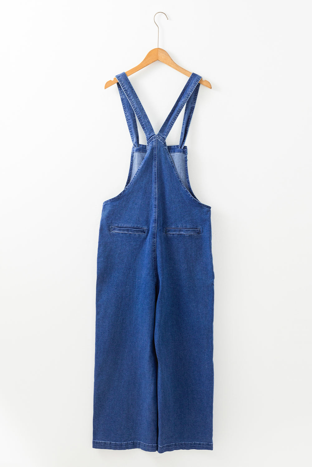 Prussian Blue Wide Leg Denim Jumpsuit