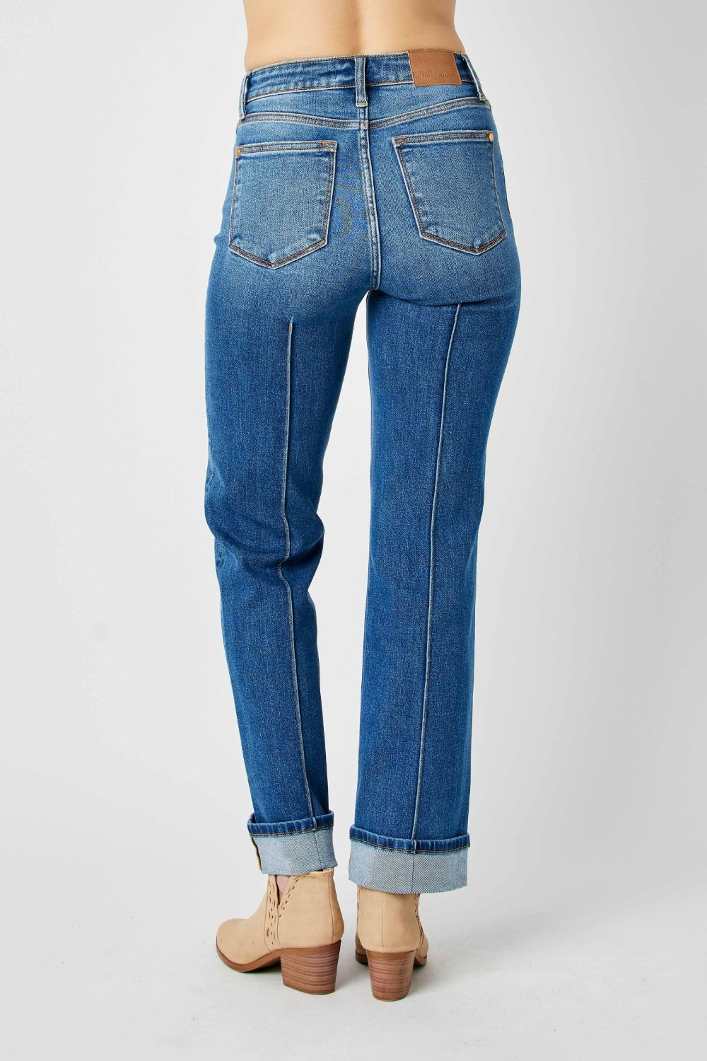 Judy Blue High Waist Front Seam Detail Straight Jeans