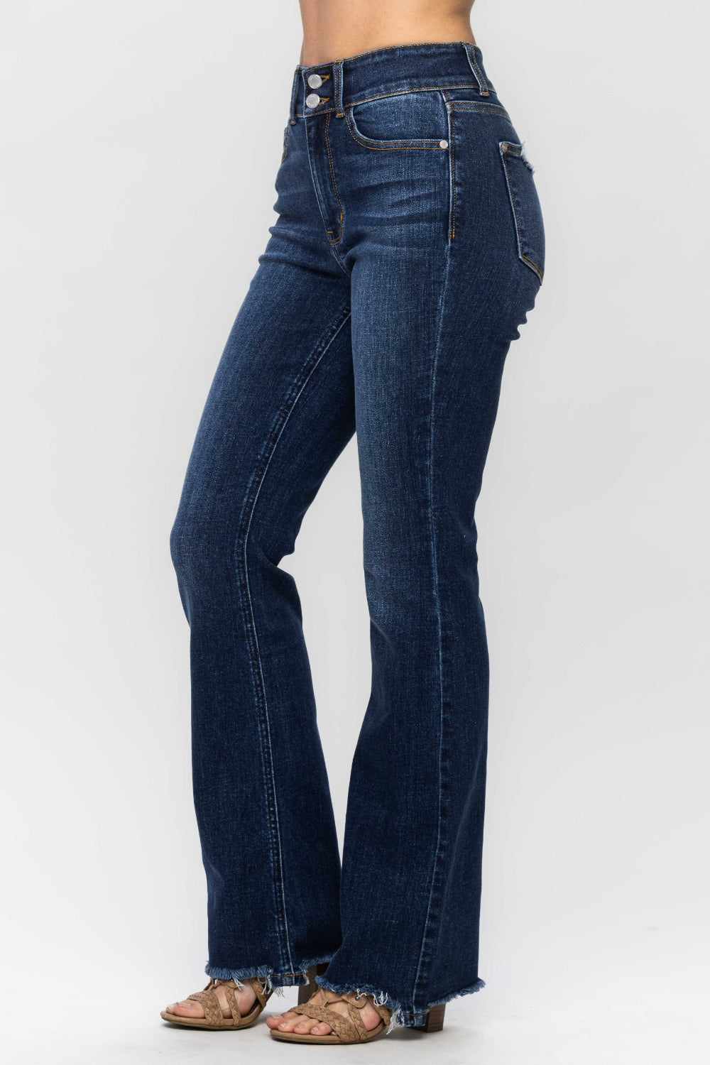 Judy Blue Frayed Hem Bootcut Jeans