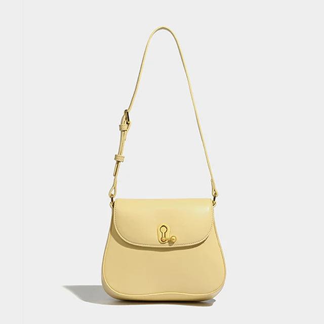 Luxury Retro Saddle Bag | Genuine Leather Brown Handbag