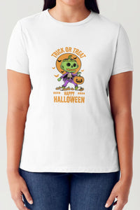 Simply Love TRICK OR TREAT Round Neck Short Sleeve Tubular T-Shirt