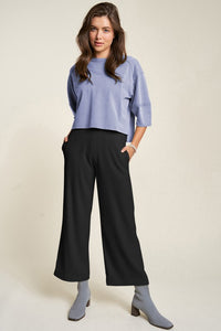 Wide Leg Mid-Rise Pants