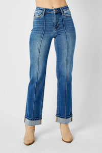 Judy Blue High Waist Front Seam Detail Straight Jeans