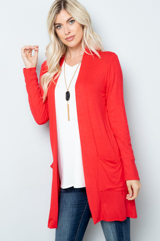 Celeste Open Front Cardigan with Pockets