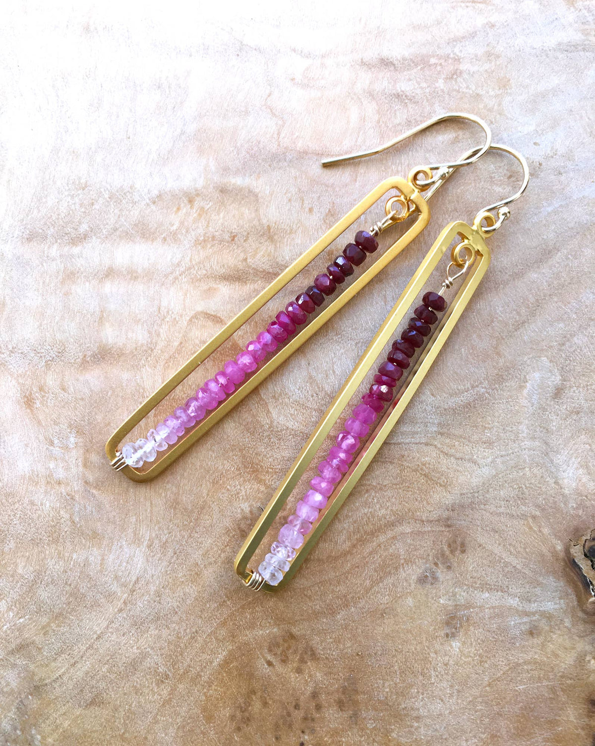 Ruby Bar Earrings