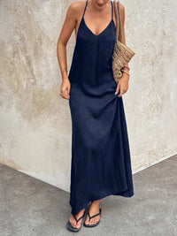 V-neck maxi cami dress from Trendsi with flowing fabric and sleeveless design, perfect for casual or summer wear.