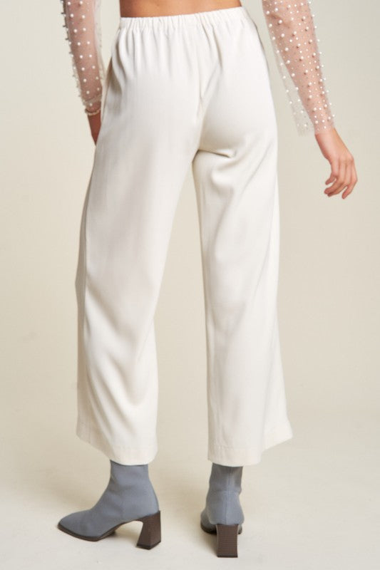 Wide Leg Mid-Rise Pants