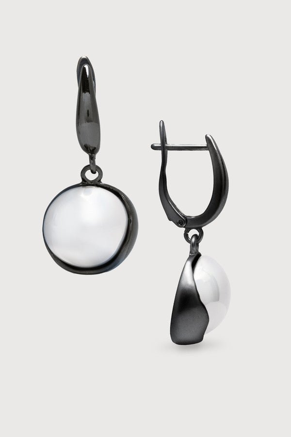 Colorful glass orb dangle earrings by SAACHI featuring vibrant, spherical glass beads and elegant dangle design.