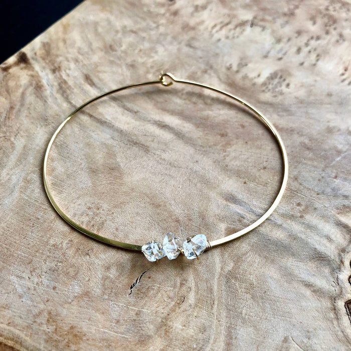 Herkimer Diamond Bracelet | Raw Stone Bracelet
