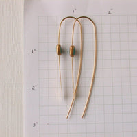 Turquoise Cabochon Threader Earrings