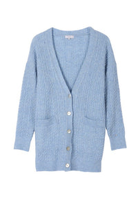 Wool Blended Cable Knit cardigan