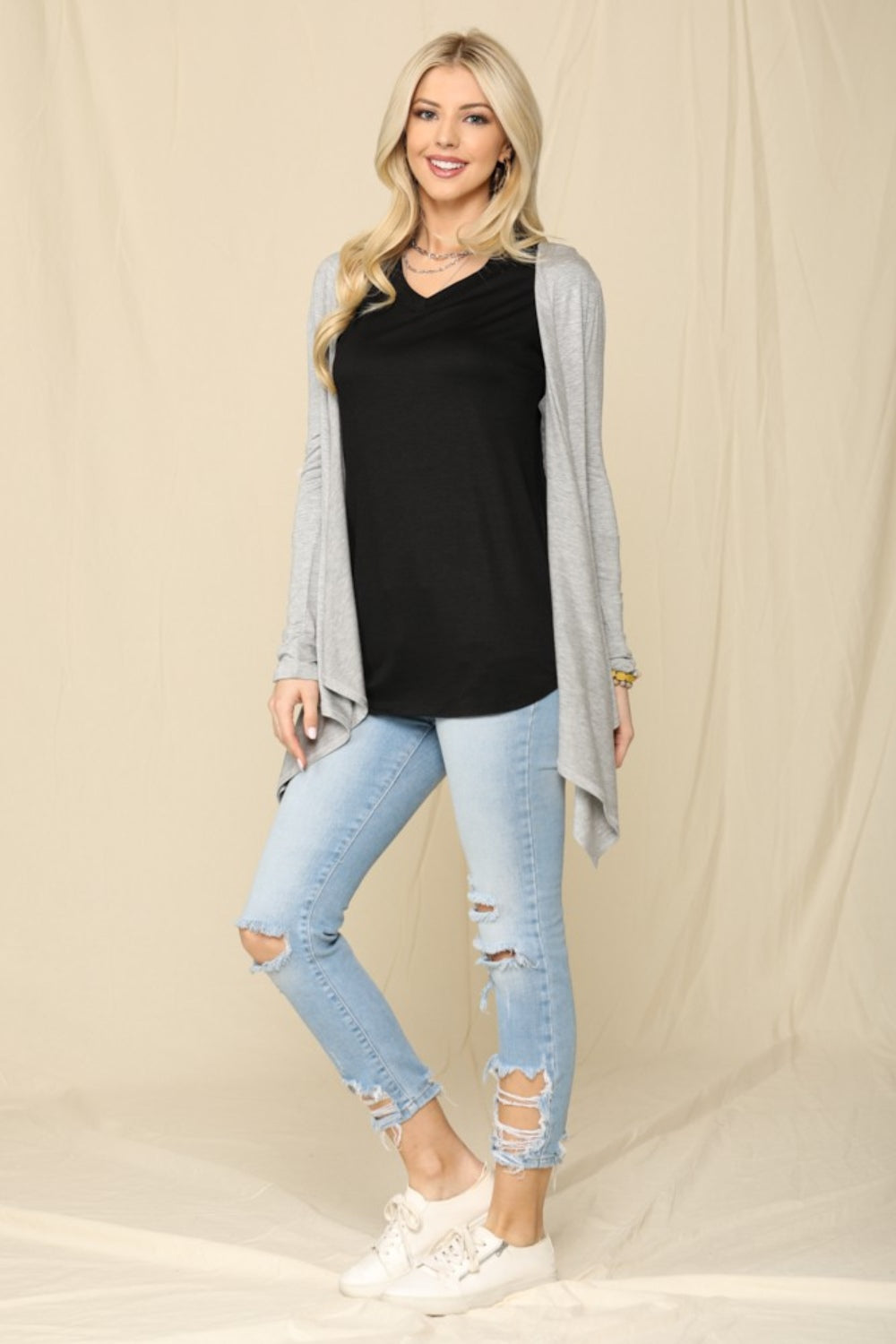 Celeste Open Front Knit Cardigan