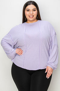 Basic Bae Ribbed Round Neck Long Sleeve T-Shirt