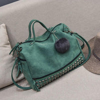 Rustic Charm Leather Shoulder Bag