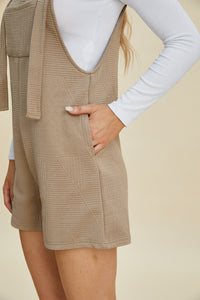 Double Take Texture Sleeveless Romper