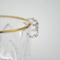 Olive Leaf Dangle Earrings | 925 Silver Plant Leaf Circle Earrings | Gift for Her