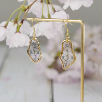 Melting Dali Clock Earrings |Hand-painted Gold and Silver Dali's Soft Watches | Resin Modern Art Earrings