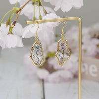 Melting Dali Clock Earrings |Hand-painted Gold and Silver Dali's Soft Watches | Resin Modern Art Earrings