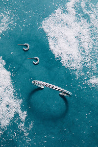 Puffy Rope Textured Huggie Hoop Earring