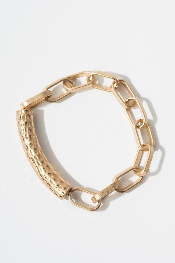 SAACHI metallic beaded chain trio bracelet featuring layered beaded strands in a stylish design.