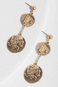 SAACHI Caesar Drop Earrings featuring sleek, modern design with drop style and elegant finish, perfect for stylish accessories.