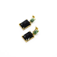 Jet Black Gemstone Earring