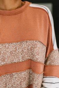 All Over the Place Color Block Relaxed Pullover