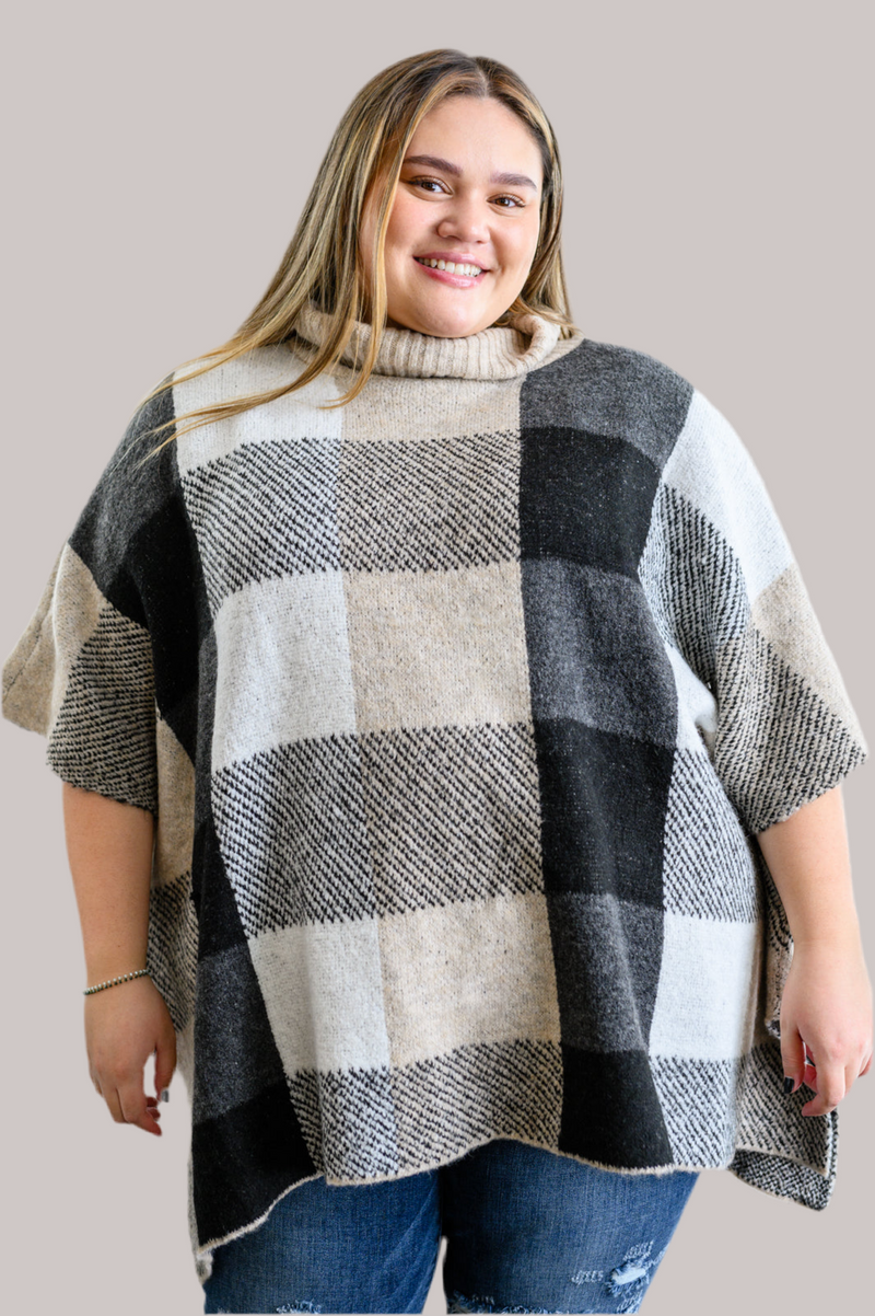 Your Next Favorite Roll Neck Sweater Poncho