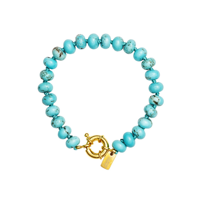 Eternal Turquoise Beaded Knotted Bracelet